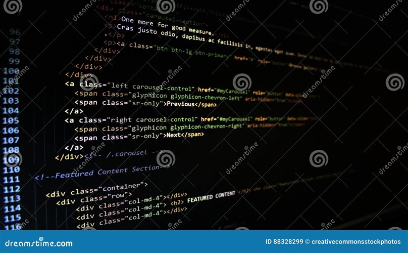 HTML code view on a computer monitor