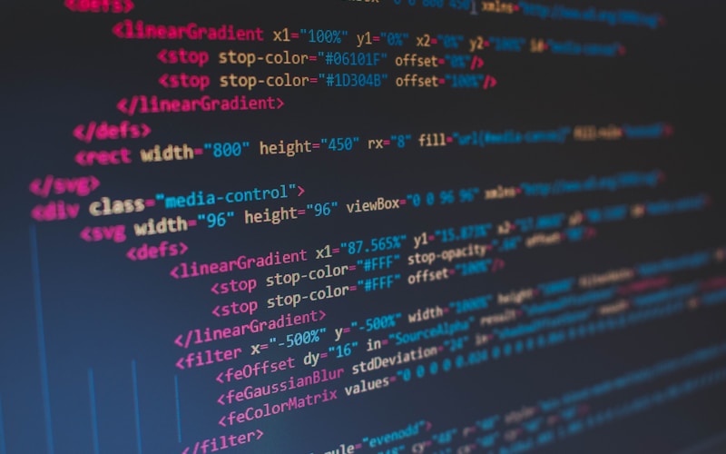 HTML elements and tags on a code screen